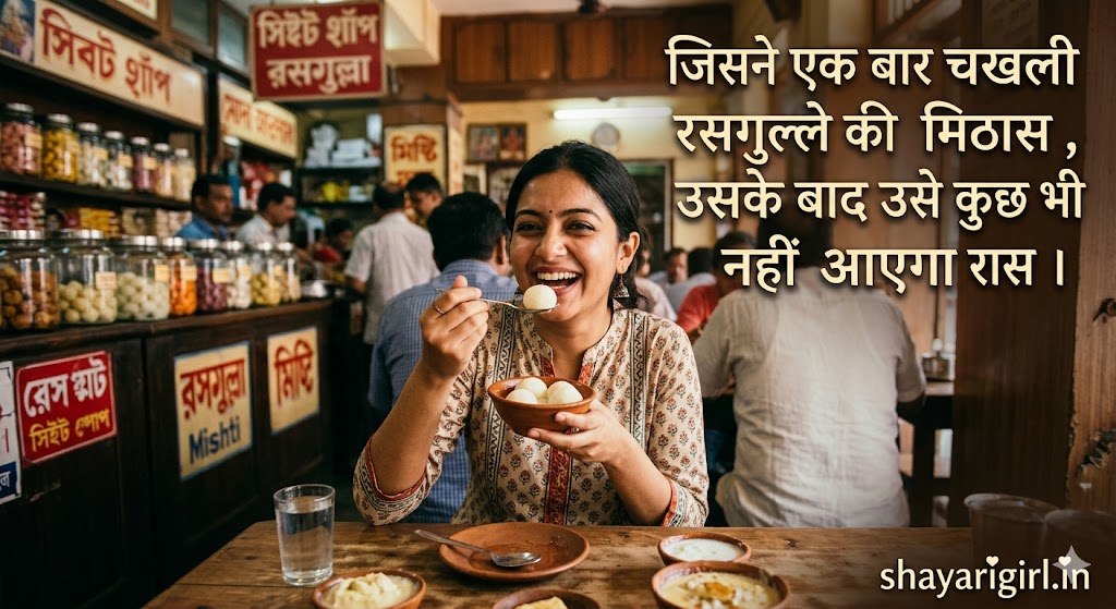 रसगुल्ले पर शायरी ,
