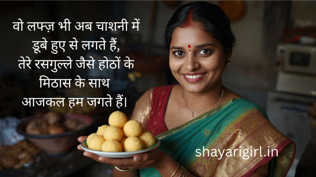 rasgulla par shayari 
